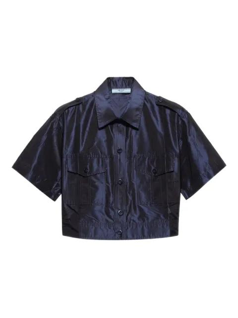 cropped taffeta shirt by PRADA