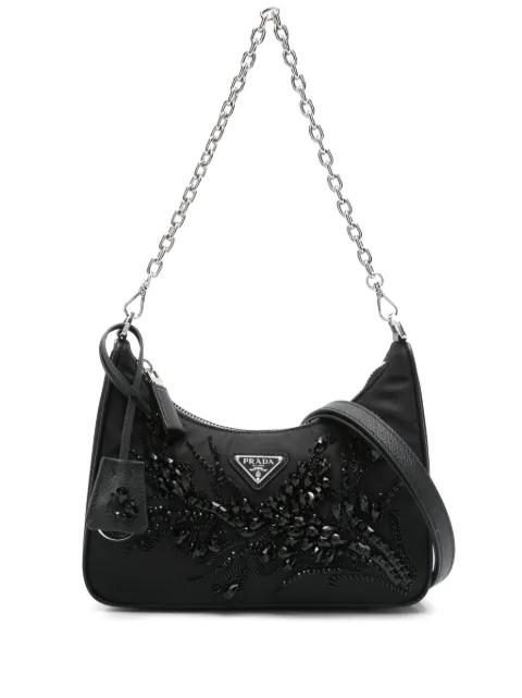crystal-embellished shoulder bag by PRADA