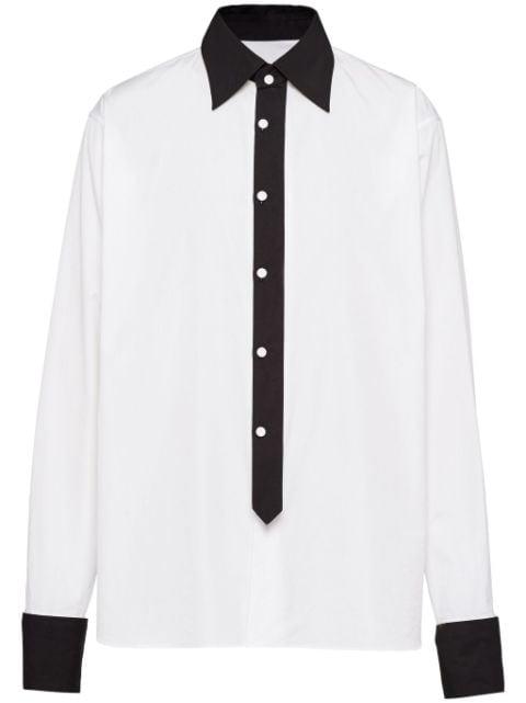 deconstructed cotton shirt by PRADA