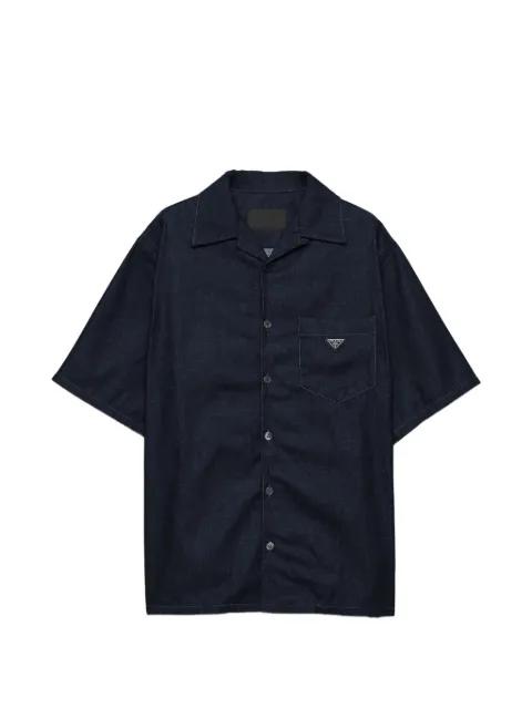 denim bowling shirt by PRADA