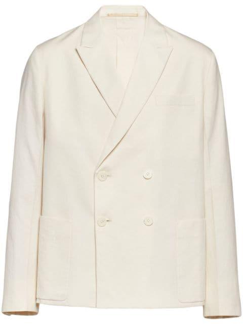 double-breasted cotton jacket by PRADA