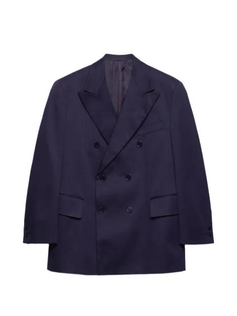 double-breasted peak-lapel blazer by PRADA