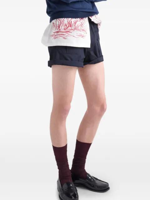 elasticated-waist cargo shorts by PRADA