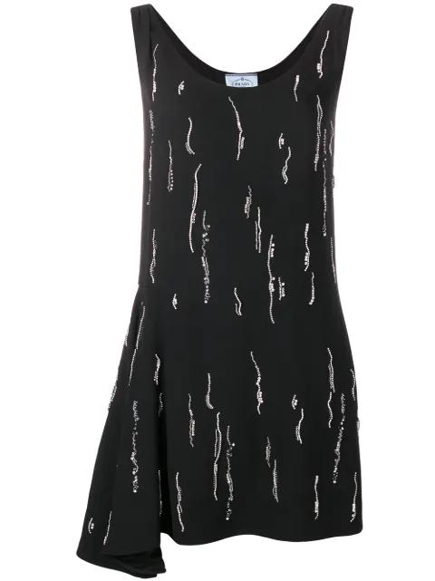 embellished asymmetric dress by PRADA