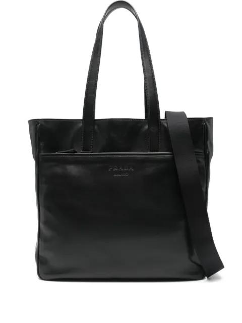 embossed-logo shoulder bag by PRADA