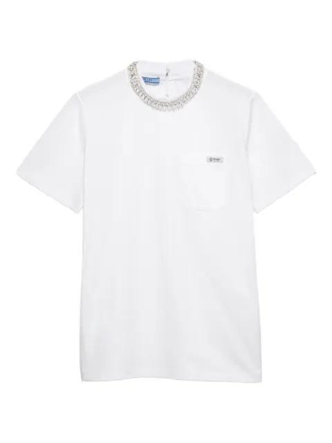 embroidered cotton T-shirt by PRADA