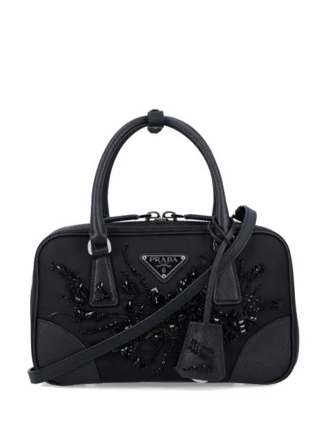 embroidered detailing mini bag by PRADA