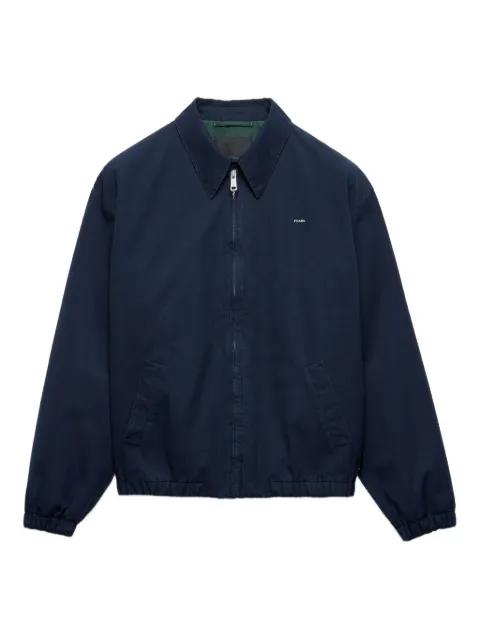 embroidered-logo zip-up jacket by PRADA