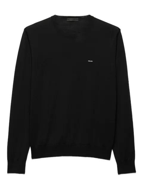 embroidered long-sleeves wool sweater by PRADA