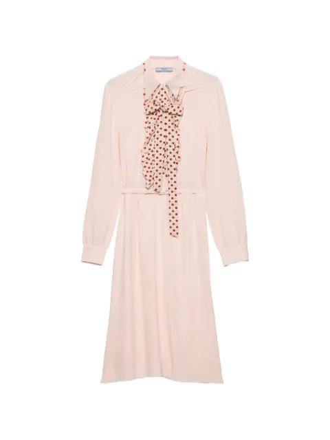 embroidered marocain dress by PRADA