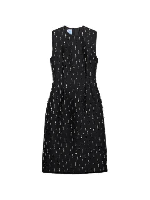 embroidered scuba dress by PRADA