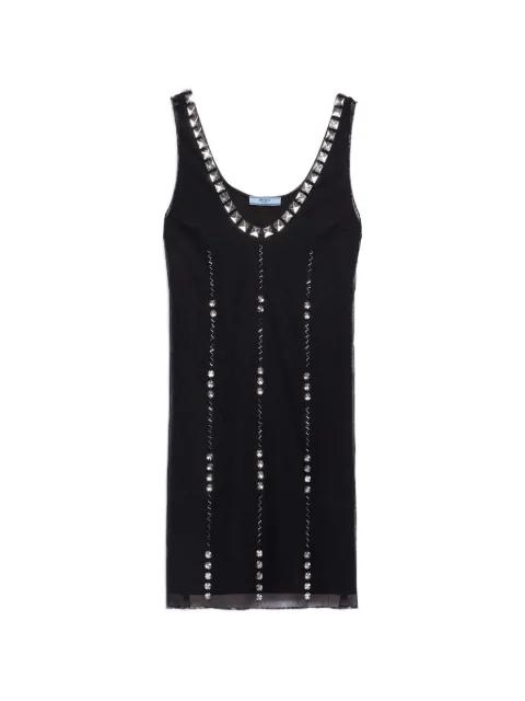 embroidered tulle mini-dress by PRADA