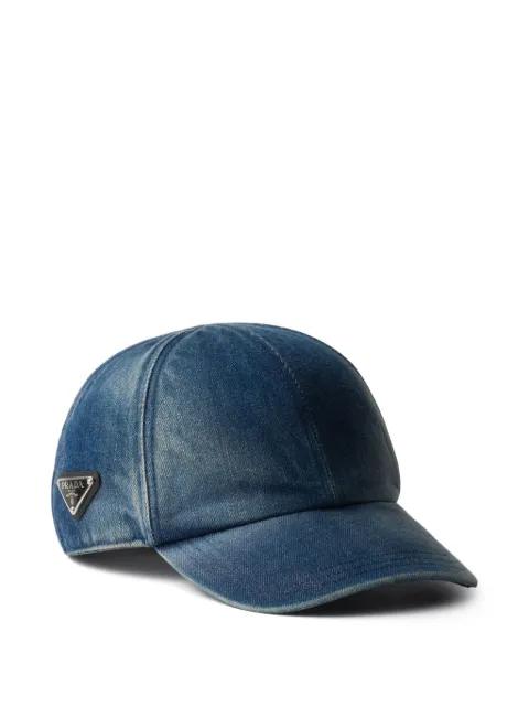 enamel triangle-logo baseball cap by PRADA