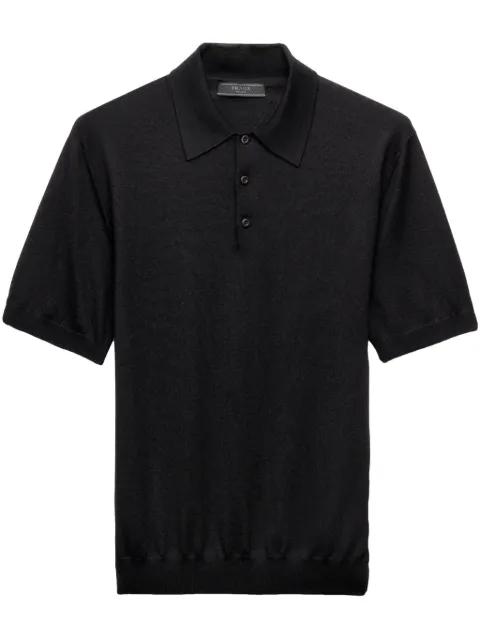 fine-knit polo shirt by PRADA