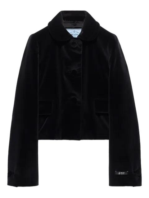 flap-pocket detachable-collar jacket by PRADA