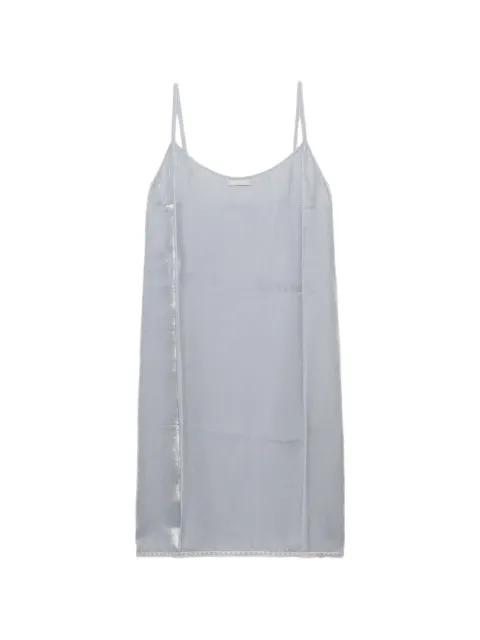 flared spaghetti-straps slip dress by PRADA