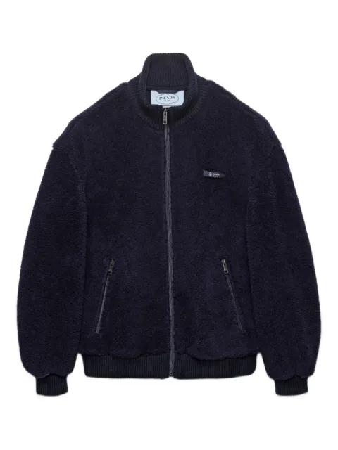 fleece logo-detail jacket by PRADA