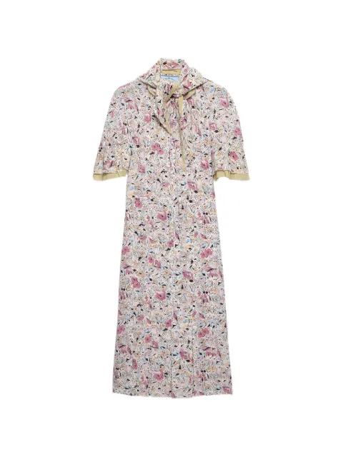 floral-print georgette dress by PRADA