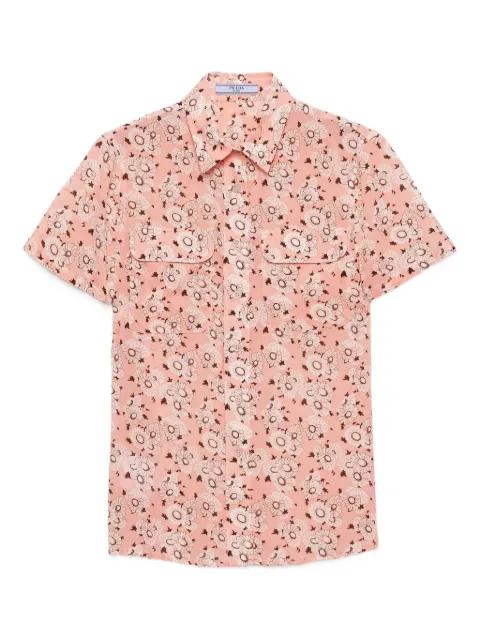 floral-print georgette shirt by PRADA