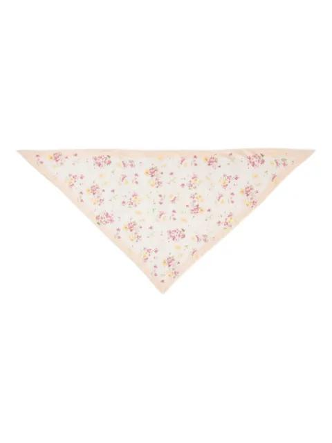 floral-print silk scarf by PRADA