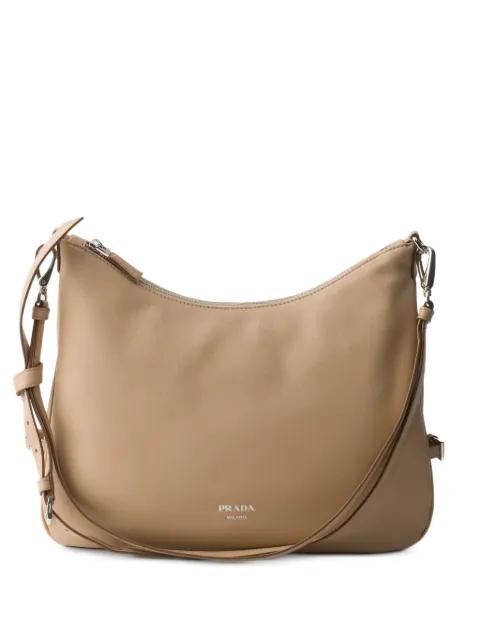 fold large leather shoulder bag by PRADA