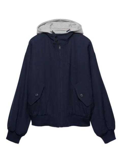 front-pocket hoodied jacket by PRADA