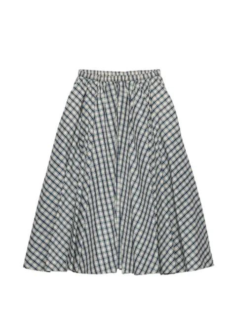 full checked chambray skirt by PRADA