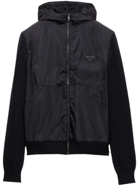 gabardine hoodie by PRADA