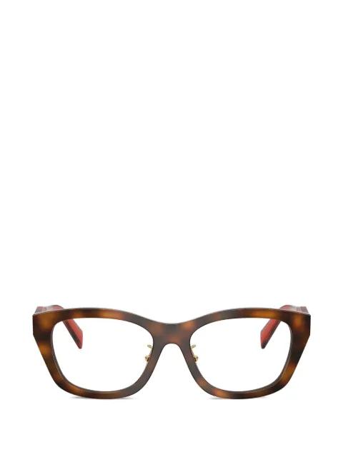 geometric frame glasses by PRADA