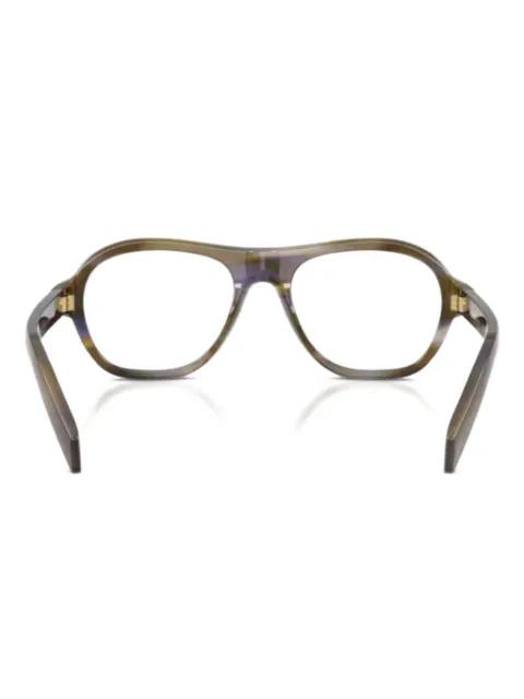 geometric-frame glasses by PRADA