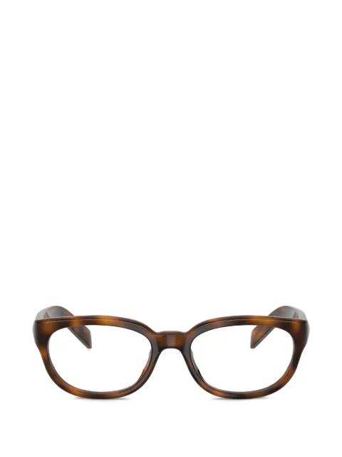 geometric frame glasses by PRADA