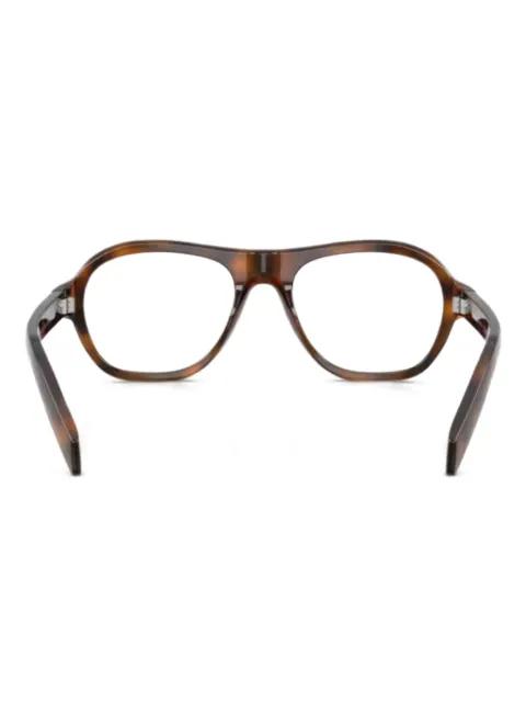 geometric-frame glasses by PRADA