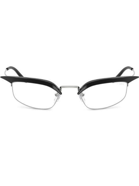 geometric-frame glasses by PRADA