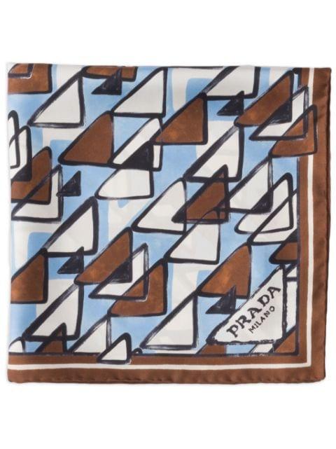 geometric-print scarf by PRADA