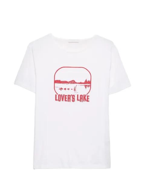 graphic-print cotton T-shirt by PRADA