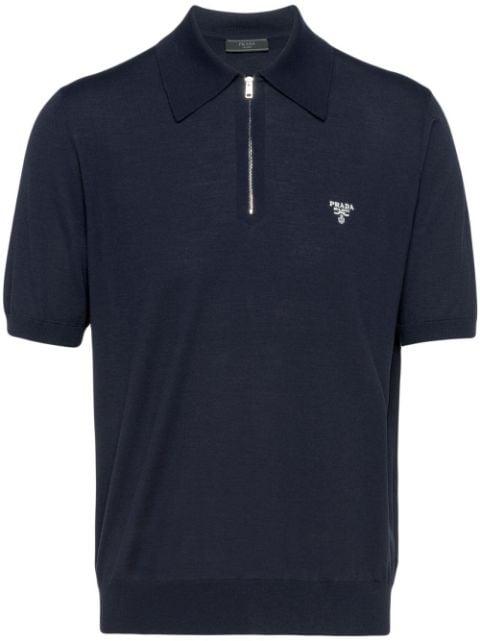 half-zip wool polo shirt by PRADA