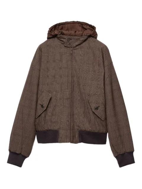 hoodied flap-pocket jacket by PRADA