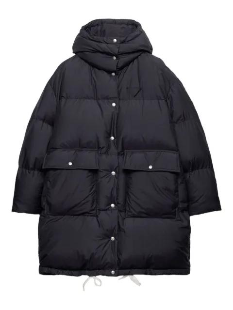 hoodied padded coat by PRADA