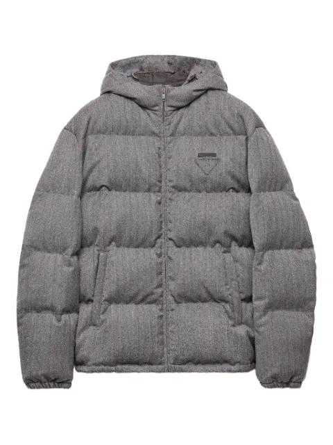 hoodied padded jacket by PRADA