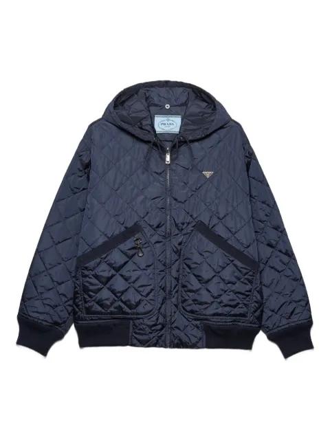 hoodied quilted jacket by PRADA