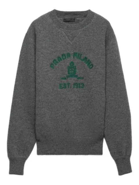 intarsia-logo raglan sweater by PRADA