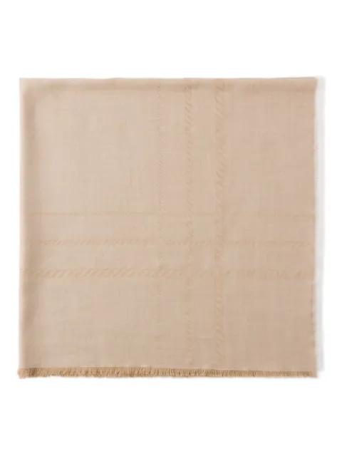 jacquard fringed scarf by PRADA
