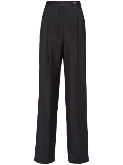 kid-mohair tailored trousers by PRADA