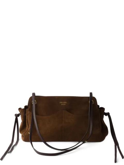 large Carry suede tote bag by PRADA