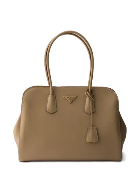 large leather tote bag by PRADA