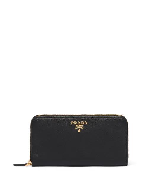 large logo-plaque wallet by PRADA