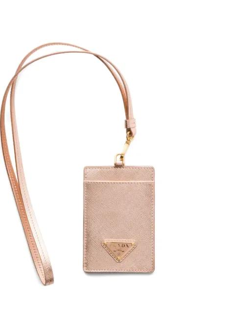 leather badge holder by PRADA