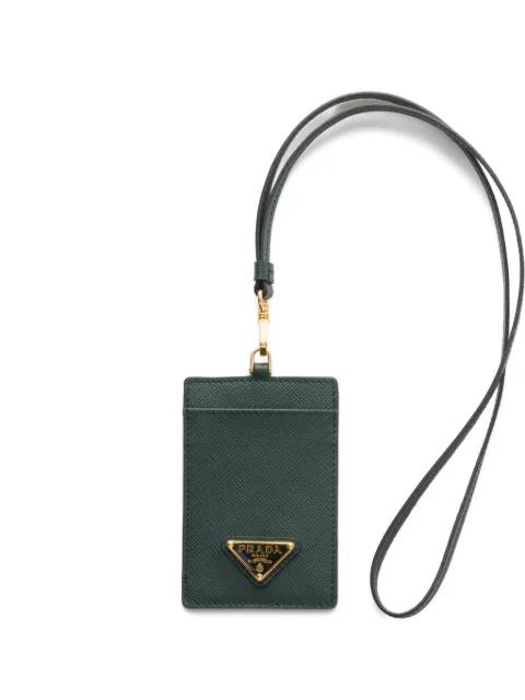 leather badge holder by PRADA