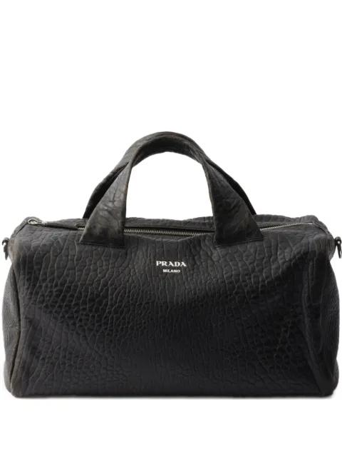leather duffle bag by PRADA