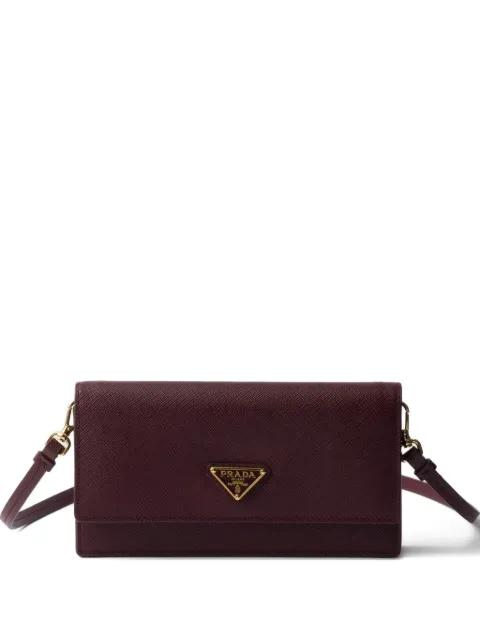 leather flap wallet by PRADA